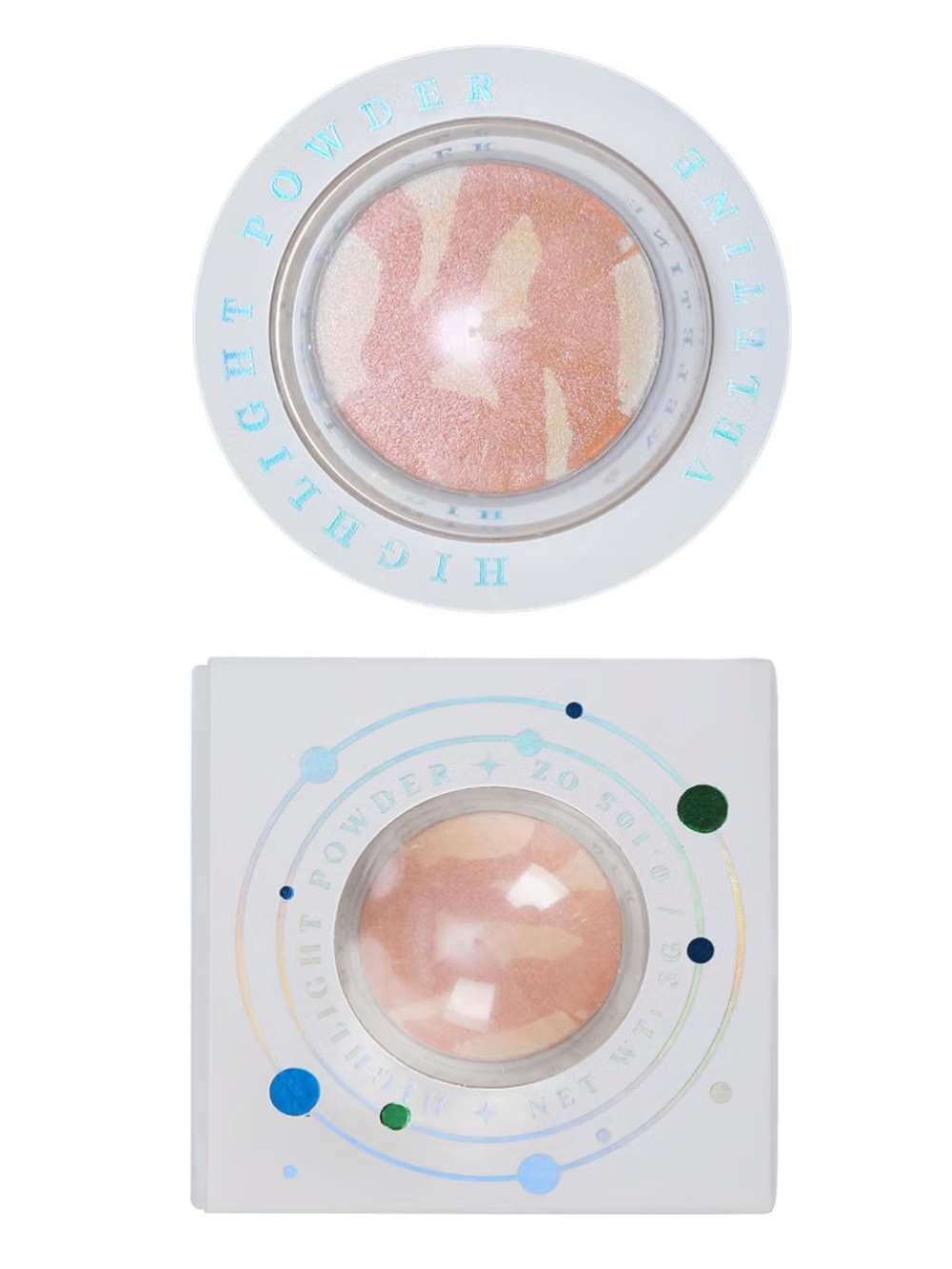 Pressed Powder Highlighter - Shimmer Glitter Effect, Romantic Star Pink 03M